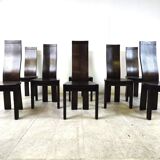 Set of 8 dining chairs by Rob & Dries van den Berghe, 1980s