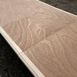 Oval solid oak table with 4 extensions