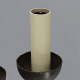 Pair XL Vintage 1950s French Brutalist 5-Arm Wrought Iron Wall Lamps