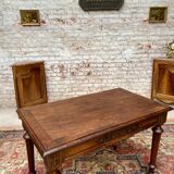 Double-sided desk in natural wood Louis XVI style