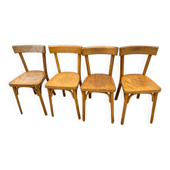 Set de 4 chaises bistrot vintage baumann