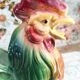 Pitcher in zoomorphic slip Rooster of the earthenware factory of Saint Clement