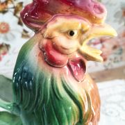 Pitcher in zoomorphic slip Rooster of the earthenware factory of Saint Clement