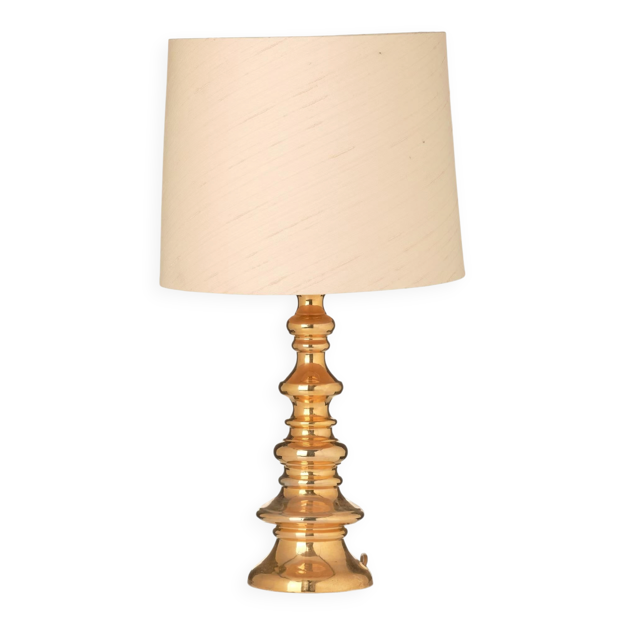 Bergboms Lampe de table en céramique émaillée or modèle B-25 Suède 960