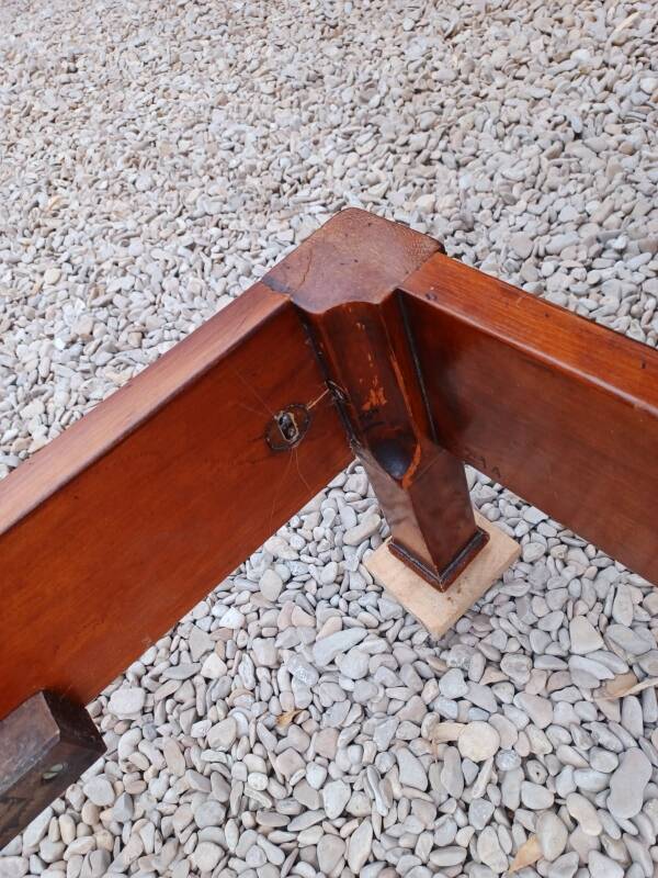 Art Nouveau style bed - rosewood and marquetry