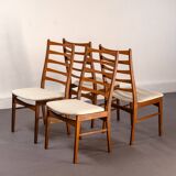 Set of 2 Danish Dining Chairs made of Teak and Beige Upholstery, circa 1960