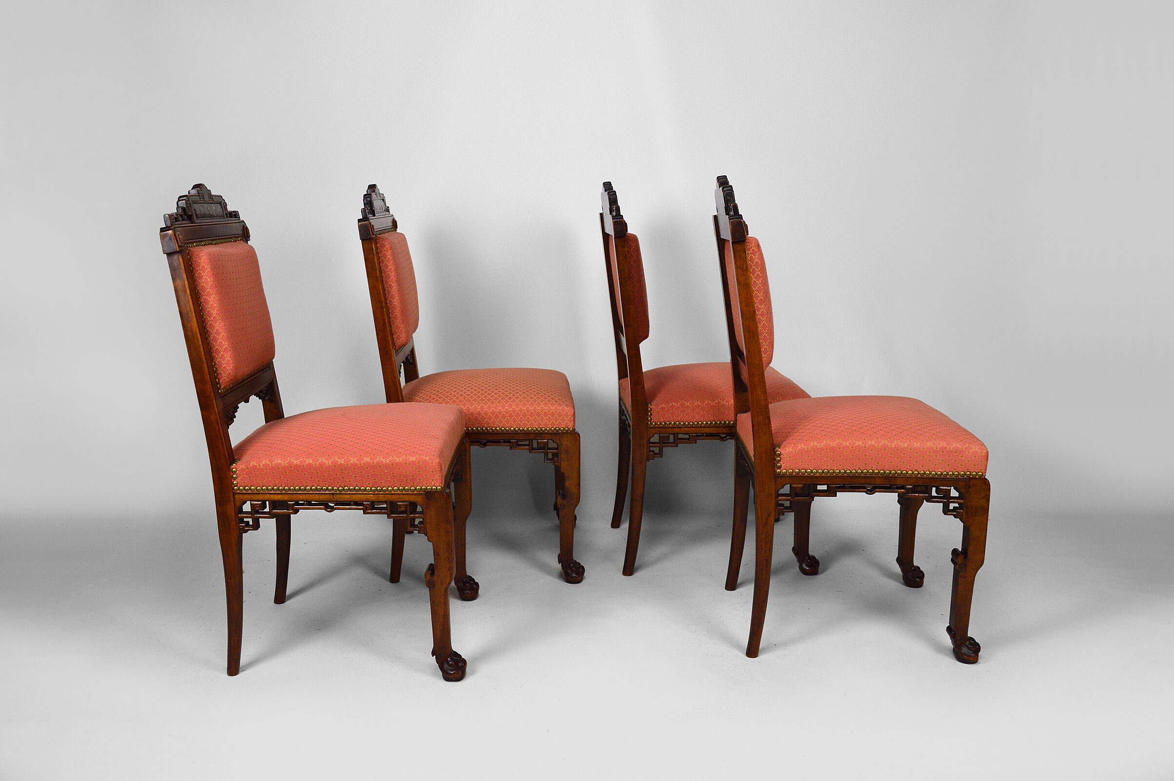 Set of 4 Japanese chairs by Gabriel Viardot, circa 1880