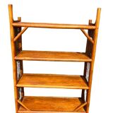 Four-tier rattan shelf