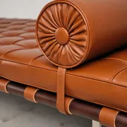 Meridian Barcelona in leather by Mies van der Rohe, Knoll International