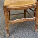 2 chaises bois massif et paillées style Louis XV sculpture coquille