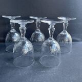 5 baccarat water glasses – art nouveau