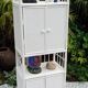 White rattan shelf