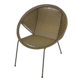 Steel and fishing line armchair