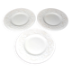 Wedgwood lot de 3 assiettes à dessert faïence moulée Patrician guirlande Angleterre