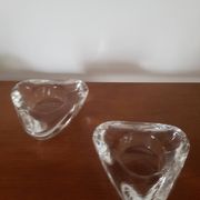 Set of 2 glass candle holders