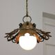 Lampe à suspension vintage en fer forgé, années 1930
