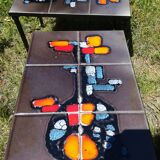 Two 70's ceramic coffee tables