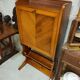 cherry wood secretary with lyre base from the 50s-60s