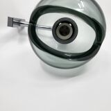 Glass and chrome wall lamp Eye Ball design Space Age Italy 1970