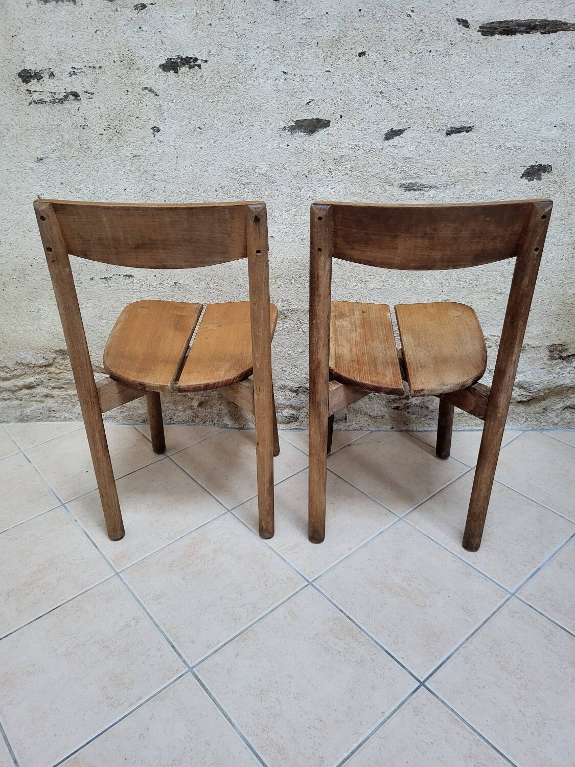 Paire de chaises grain de café