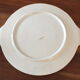 Dish + pie shovel in earthenware Sarreguemines green, cream and gold 1950