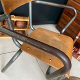 Old Mullca school chair with armrests