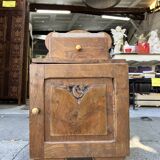 Art Deco bedside in oak and marble