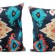 Set of 2 vintage ikat cushion covers 61x41 cm