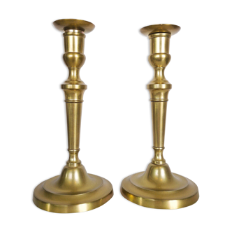 Pair of brass candlesticks before 1900