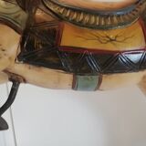 Wooden merry-go-round horse or fairground carousel