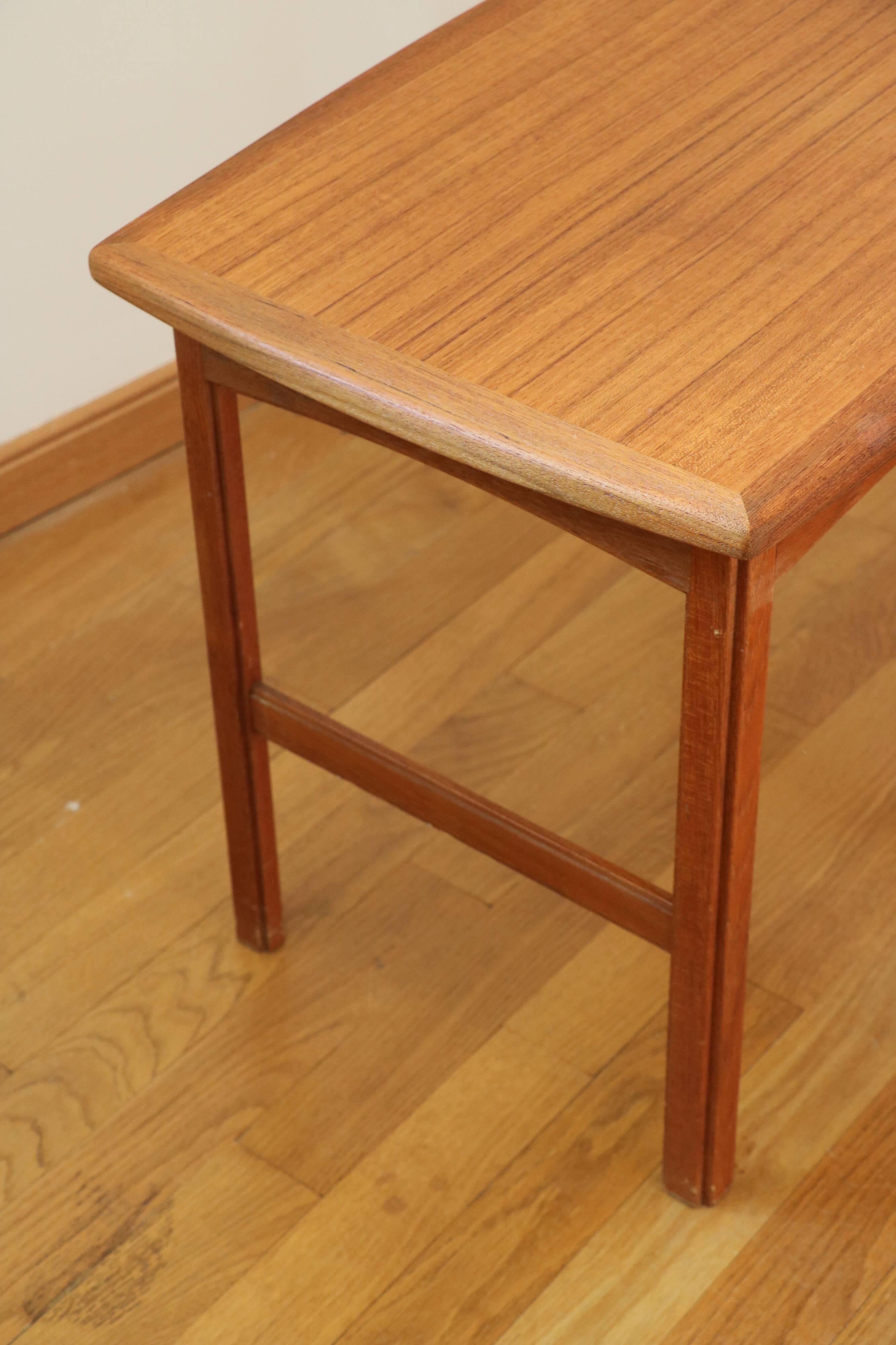 Scandinavian side table or end table, teak, 1960.