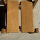 Vintage pine chair, old ski resort furniture