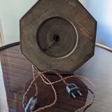 Large brutalist art deco Dudouyt style lamp