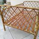 Vintage rattan child or baby bed
