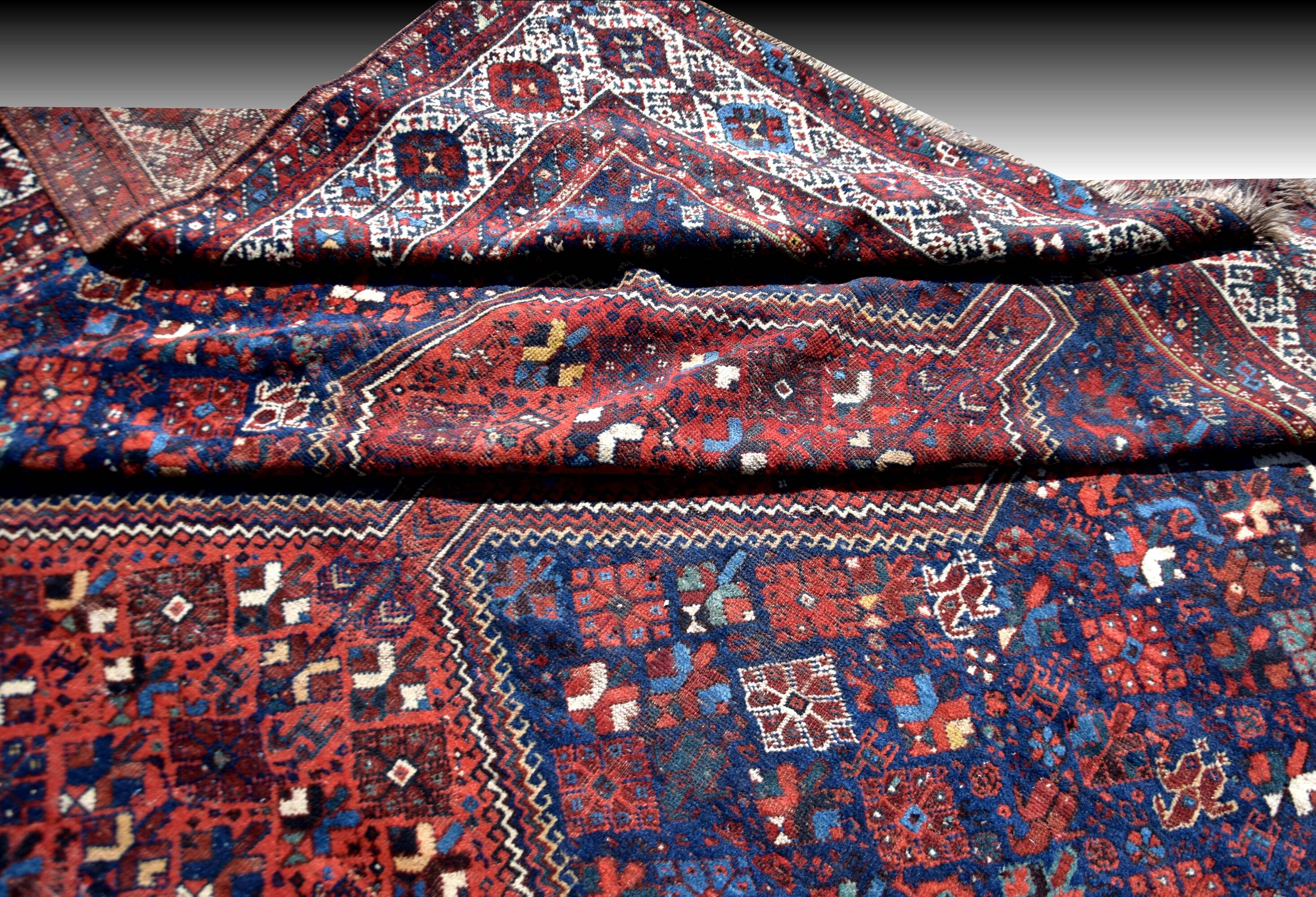 Oriental carpet Iran Shiraz, ancient Gashghaï - "Galerie Sardje"
