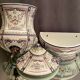 Wall fountain in earthenware with Rouen decoration