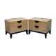 Cloud bedside tables by J Robert Scott with 14-carat gold veneer.