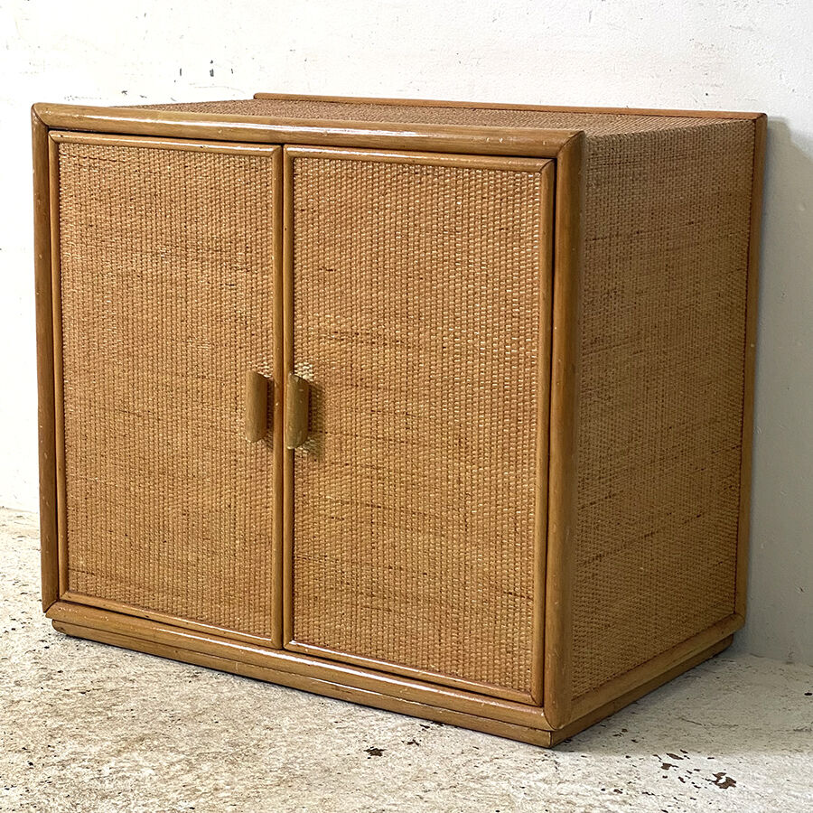 Vintage rattan sideboard 1960