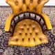 Classic English Brown Chesterfield Desk Chair