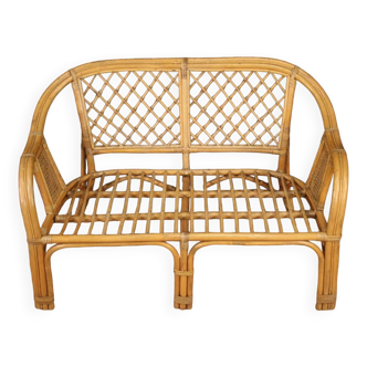 Italian wicker sofa from the 60s