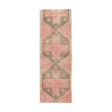 3x9 Peach Red Vintage Turkish Runner Rug, 91x274Cm SK20604