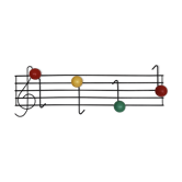 Wall coat rack black wrought iron music note