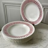 lot of 6 hollow plates FB Badonviller serrated years 30-40