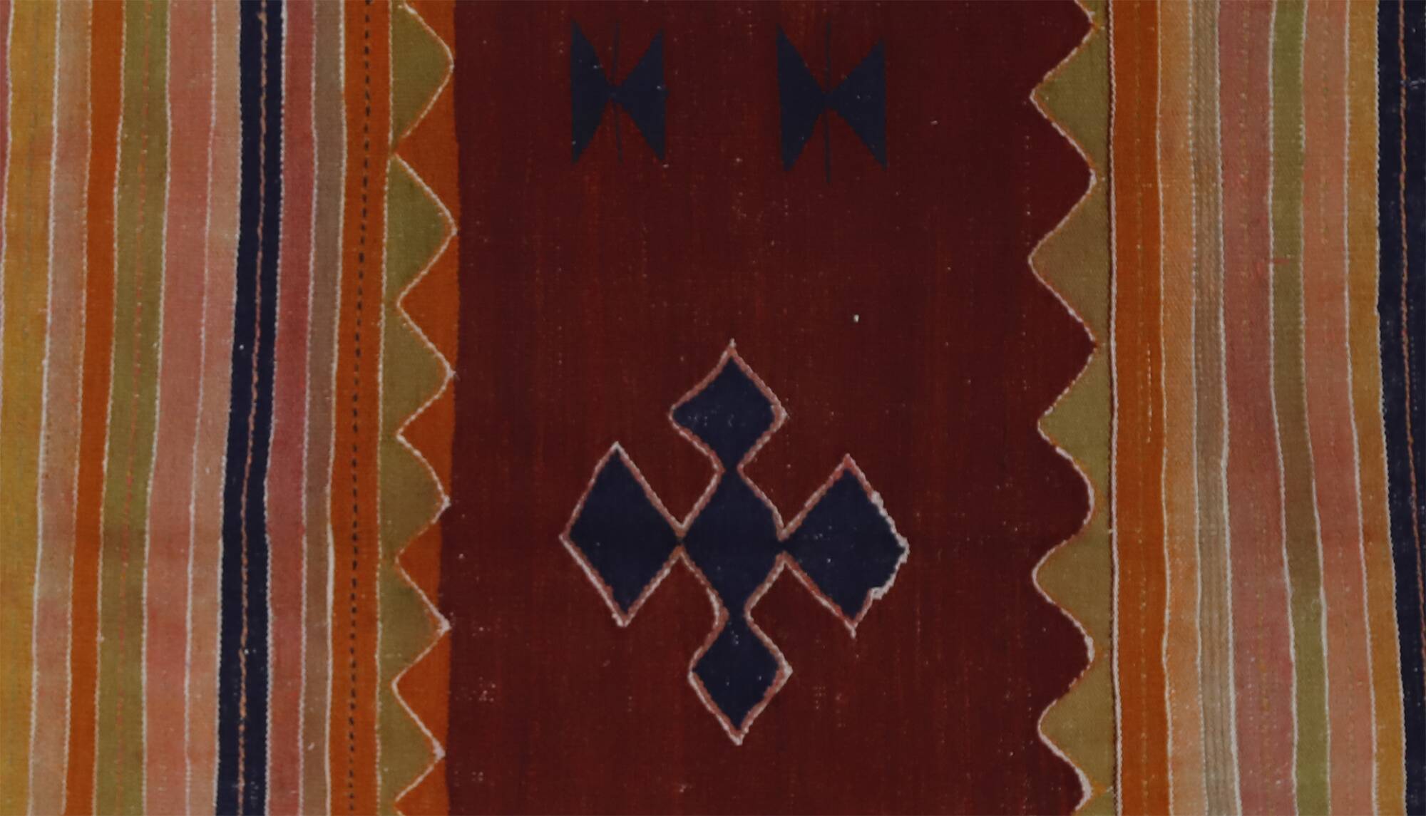 Unique Handwoven Vintage Rug 122X 254 cm