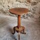 Louis XVI antique guéridon, round pedestal table, solid walnut, circa 1900.