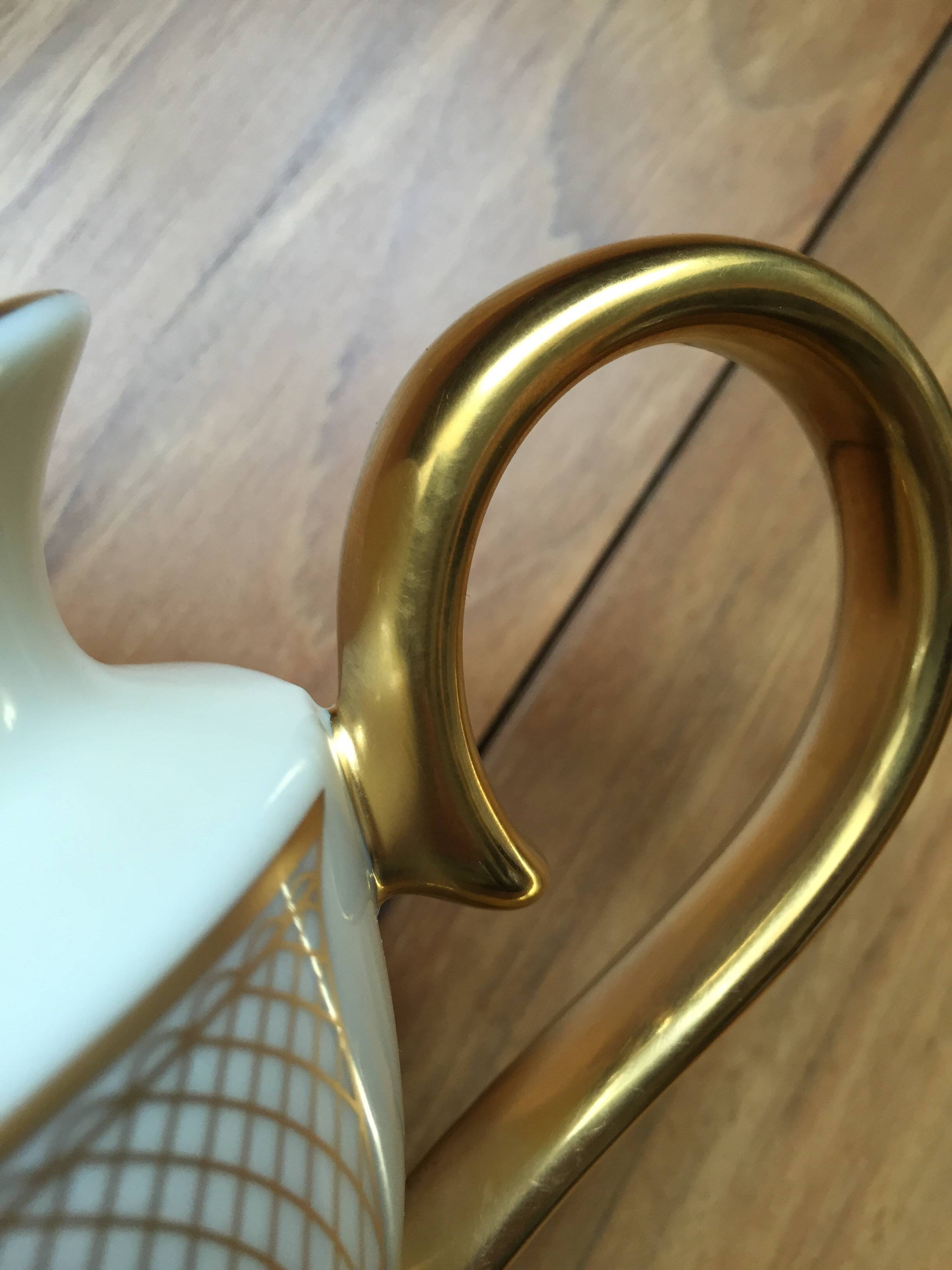 Saucière 23 cm Porcelaine Ivoire & Dorée Lenox