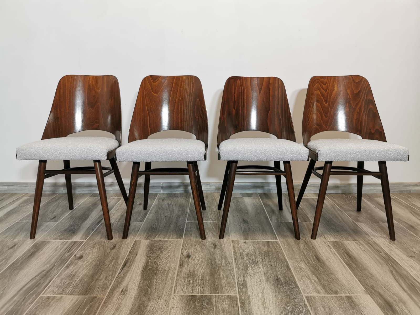 Dining Chairs by Radomir Hoffman for Ton, 1950s, Set of 4