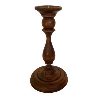 Wooden and copper candle holder