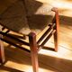 Wood and straw stool - Rustic style