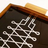 Plateau moderniste décor graphique miroir